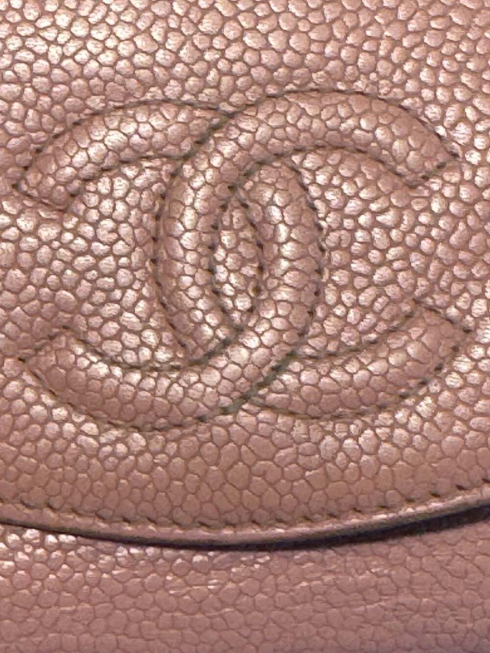Chanel Pink Caviar Leather CC Logo Compact Wallet Coin Purse w/ COA - Picture 14 of 15